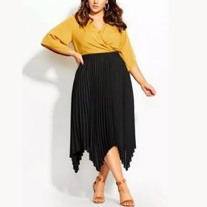 City Chic Black Hi Lo Skirt S/16 ($69)